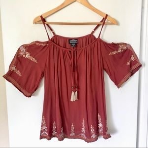 Angie Boho Cold/ Off the Shoulder Top